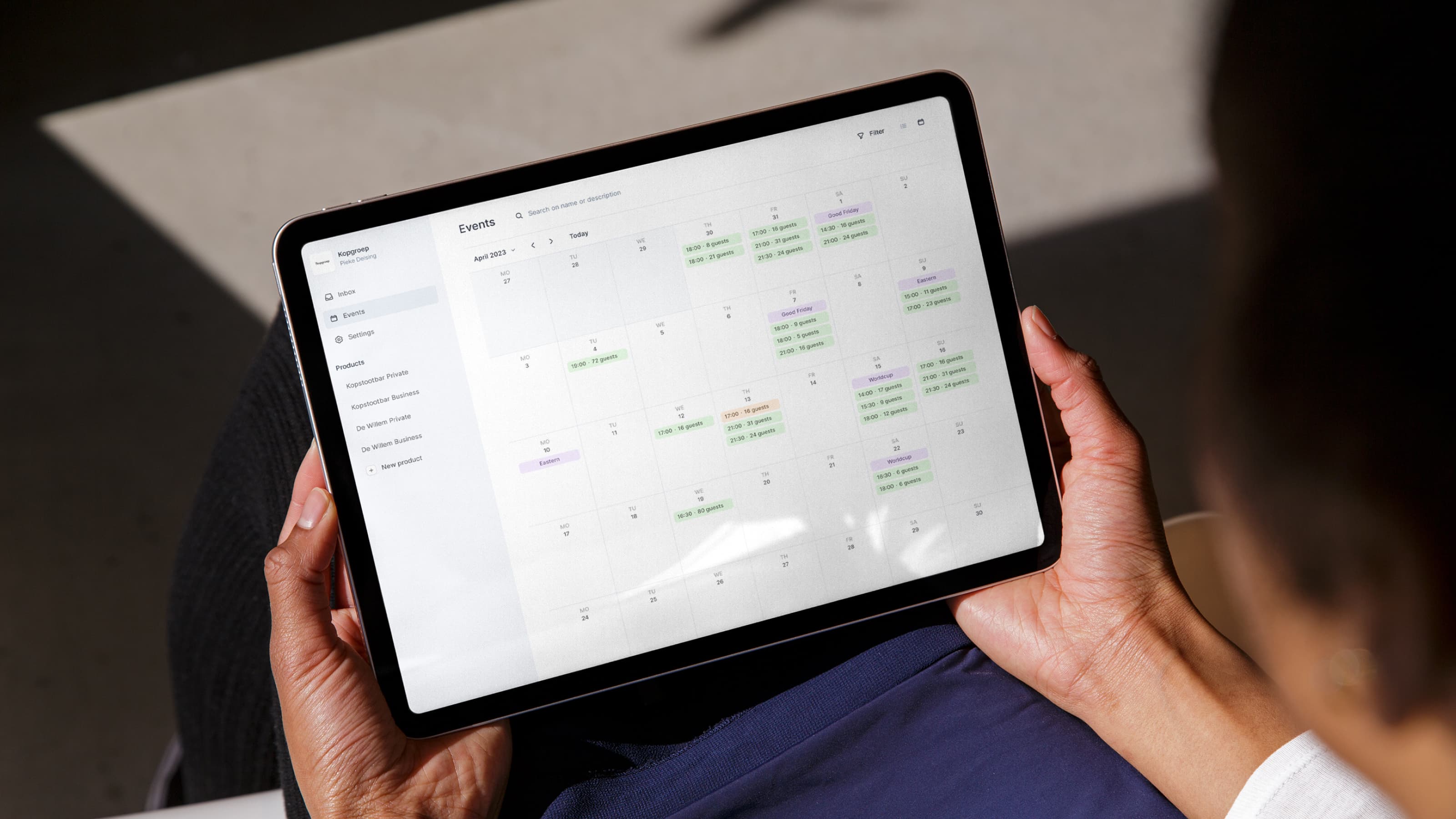 Event management platform for hospitality